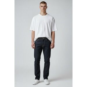 LL Bean Jeans 33X32 Cliffside Cordura Dark Indigo‎ Denim Reflective Cuff